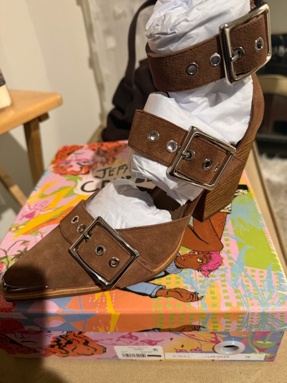 Jeffrey Campbell Hendrix Heels Coffee Suede 🔥 Size 9.5
